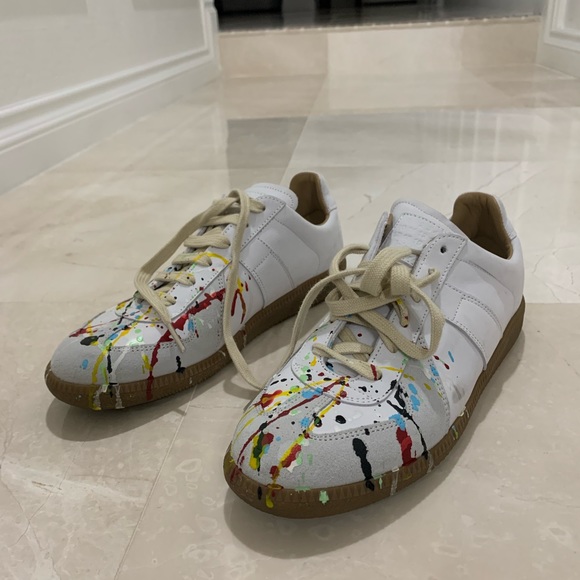 Maison Margiela paint splatter sneakers Size 39.5 - Picture 2 of 15